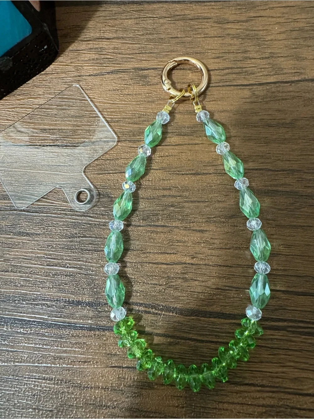 Bling Bling Crystal and Green Phone/Key/Bag Chain #P1080